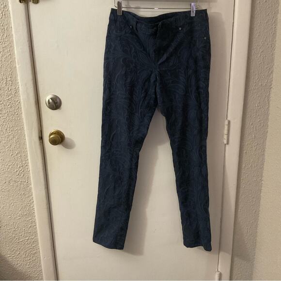 INC International Concepts Botanical Print Floral Embroidered Jeans 10 Boho Chic - Picture 2 of 12